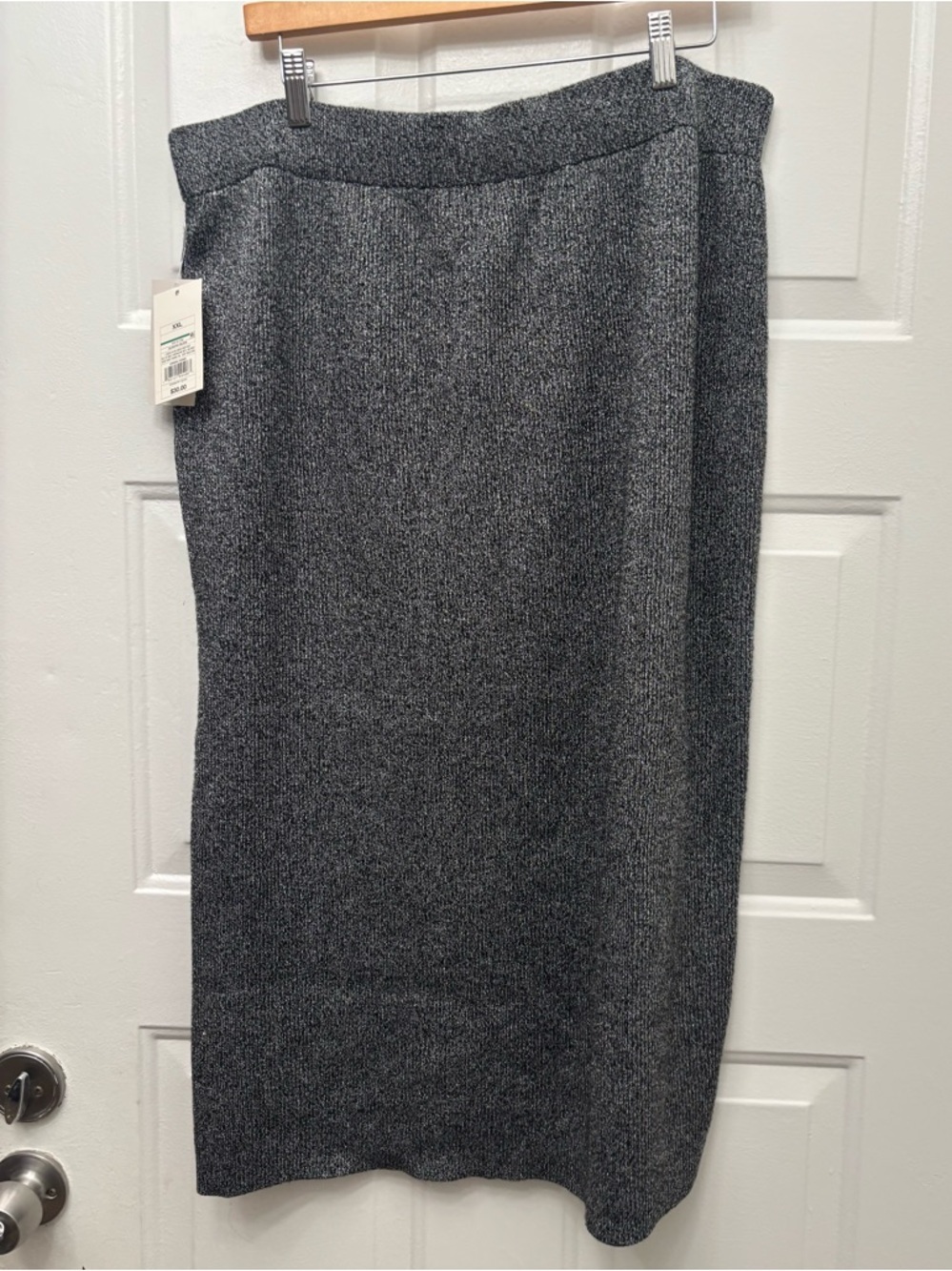 a new day Charcoal Gray Knit Pencil Skirt